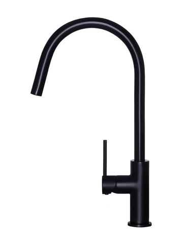 MK17 Round Piccola Pull Out Kitchen Mixer Tap - Matte Black