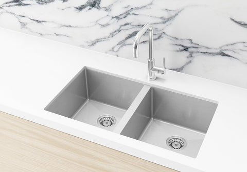 Kitchen Sink - Double Bowl 760 x 440 - PVD Brushed Nickel