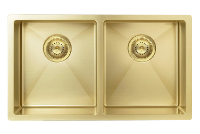 Kitchen Sink - Double Bowl 760 x 440 - Brushed Bronze Gold (SKU: MKSP-D760440-BB) by Meir
