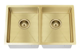 Kitchen Sink - Double Bowl 760 x 440 - Brushed Bronze Gold - MKSP-D760440-BB