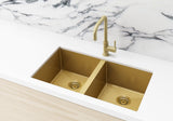 Sink Strainer and Waste Plug Basket with Stopper - Brushed Bronze Gold - MST04-BB