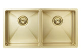 Kitchen Sink - Double Bowl 860 x 440 - Brushed Bronze Gold - MKSP-D860440-BB