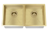 Kitchen Sink - Double Bowl 860 x 440 - Brushed Bronze Gold - MKSP-D860440-BB
