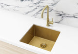 Kitchen Sink - Single Bowl 450 x 450 - Brushed Bronze Gold - MKSP-S450450-BB