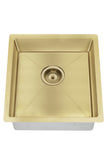 Kitchen Sink - Single Bowl 450 x 450 - Brushed Bronze Gold - MKSP-S450450-BB