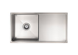 Kitchen Sink - Single Bowl & Drainboard 840 x 440 - PVD Brushed Nickel - MKSP-S840440D-NK