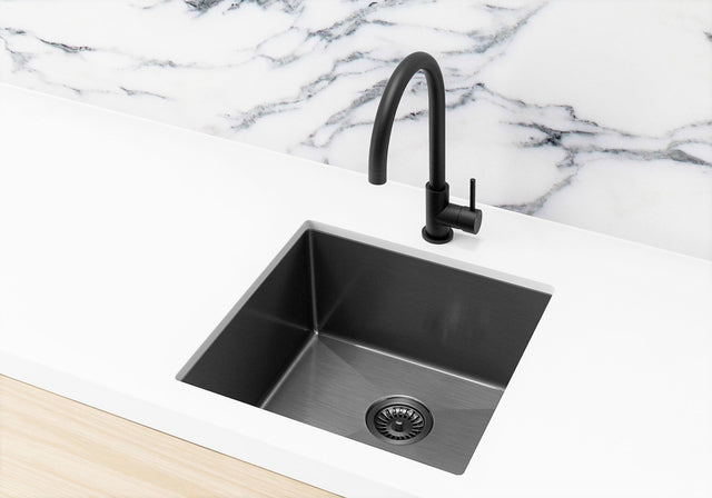 Kitchen Sink - Single Bowl 450 x 450 - Gunmetal Black (SKU: MKSP-S450450-GM) by Meir