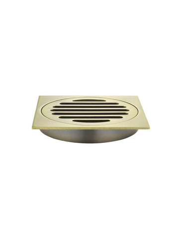 Meir Floor Shower Grate - 100mm - Tiger Bronze Gold