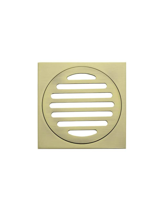 Square Floor Grate Shower Drain 100mm outlet - Tiger Bronze (SKU: MP06-100-PVDBB) by Meir