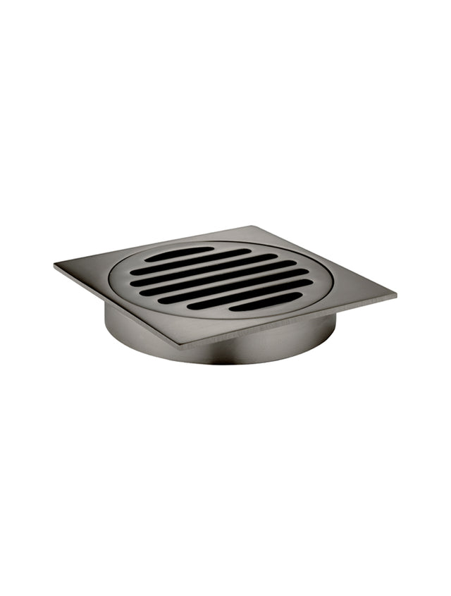 Square Floor Grate Shower Drain 100mm outlet - Shadow (SKU: MP06-100-PVDGM) by Meir