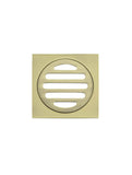Square Floor Grate Shower Drain 80mm outlet - PVD Tiger Bronze - MP06-80-PVDBB