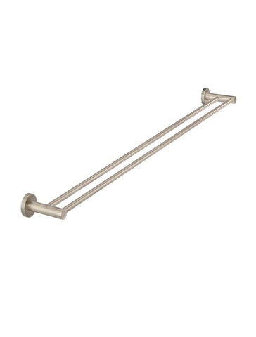 Round Double Towel Rail 900mm - Champagne