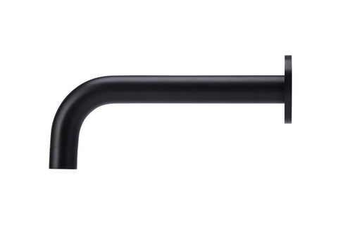 Round Curved Bath Spout - Matte Black