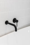 Round Curved Bath Spout - Matte Black - MS05