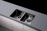 Kitchen Sink - Double Bowl 760 x 440 - Gunmetal Black - MKSP-D760440-GM