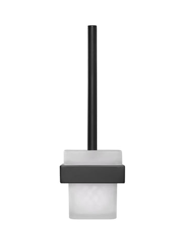 Square Toilet Brush & Holder - Matte Black (SKU:MTO01) by Meir