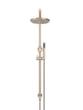 Round Combination Shower Rail, 200mm Rose, Single Function Hand Shower - Champagne - MZ0704-R-CH