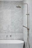 Round Combination Shower Rail, 200mm Rose, Single Function Hand Shower - Champagne - MZ0704-R-CH