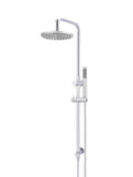 Round Combination Shower Rail, 200mm Rose, Single Function Hand Shower - Polished Chrome - MZ0704-R-C