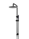 Round Combination Shower Rail, 300mm Rose, Single Function Hand Shower - Matte Black - MZ0706-R