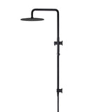 Round Combination Shower Rail, 300mm Rose, Single Function Hand Shower - Matte Black - MZ0706-R
