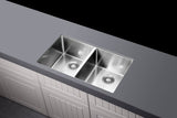 Kitchen Sink - Double Bowl 760 x 440 - PVD Brushed Nickel - MKSP-D760440-NK
