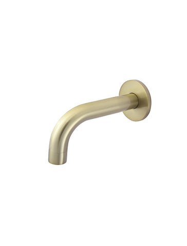 Round Curved Basin Wall Spout 130mm - PVD Tiger Bronze