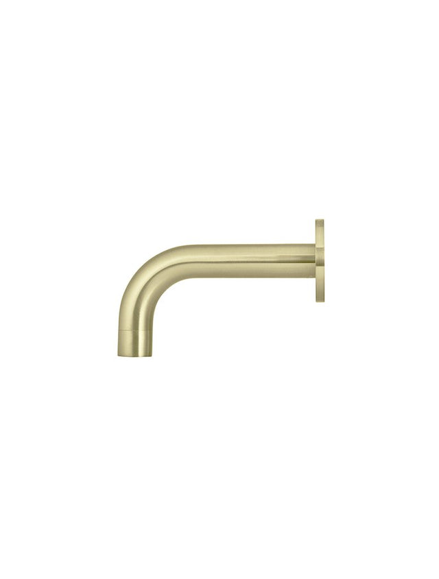 Round Curved Basin Wall Spout 130mm - PVD Tiger Bronze (SKU: MBS05-130-PVDBB) by Meir