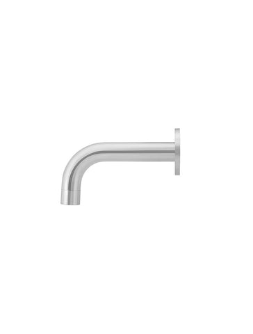 Round Curved Basin Wall Spout 130mm - Polished Chrome