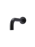 Round Curved Basin Wall Spout 130mm - Matte Black - MBS05-130