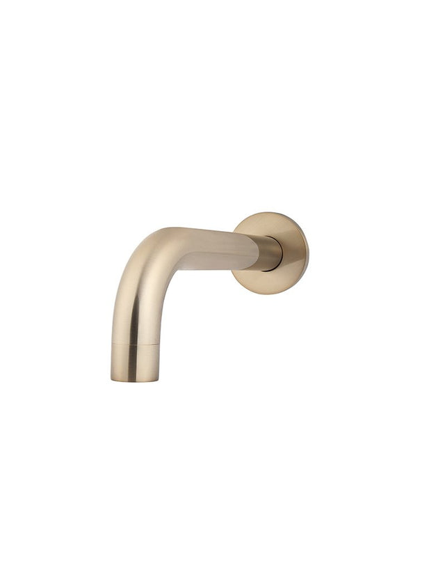 Round Curved Basin Wall Spout - Champagne (SKU: MBS05-CH) by Meir