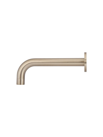 Round Curved Basin Wall Spout - Champagne