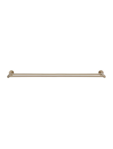 Round Double Towel Rail 900mm - Champagne
