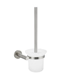 Round Toilet Brush & Holder - Brushed Nickel (SKU:MTO01-R-PVDBN) by Meir - MTO01-R-PVDBN