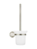 Round Toilet Brush & Holder - Brushed Nickel (SKU:MTO01-R-PVDBN) by Meir - MTO01-R-PVDBN