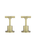 Round Cross Handle Jumper Valve Wall Top Assemblies - PVD Tiger Bronze - MW08JL-PVDBB