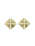 Round Cross Handle Jumper Valve Wall Top Assemblies - PVD Tiger Bronze - MW08JL-PVDBB
