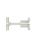 Round Cross Handle Jumper Valve Wall Top Assemblies - PVD Brushed Nickel - MW08JL-PVDBN
