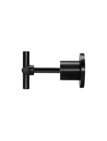 Round Cross Handle Jumper Valve Wall Top Assemblies - Matte Black