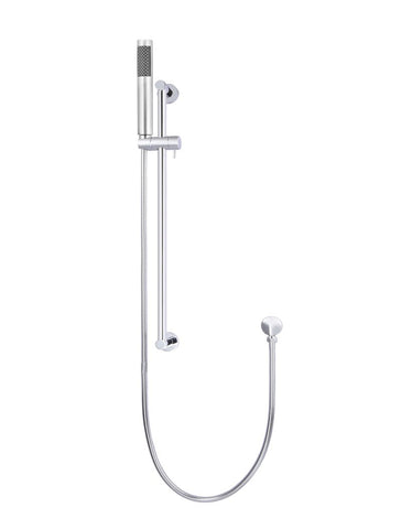 Round Shower on Rail Column - Polished Chrome