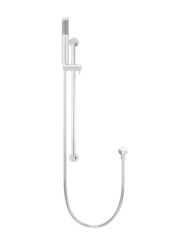 Round Shower on Rail Column - Polished Chrome