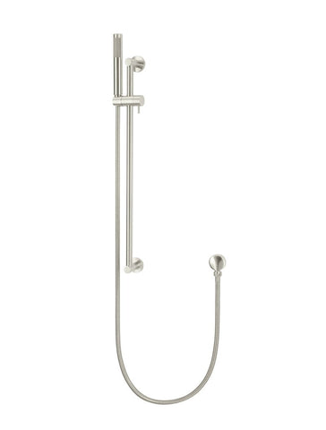 Round Shower on Rail Column - PVD Brushed Nickel