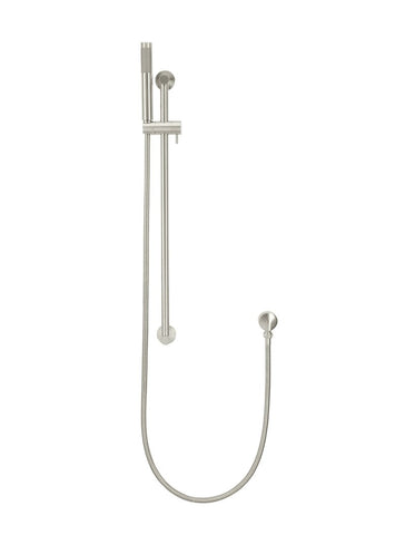 Round Shower on Rail Column - PVD Brushed Nickel