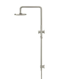 Round Combination Shower Rail, 200mm Rose, Single Function Hand Shower - PVD Brushed Nickel - MZ0704-R-PVDBN