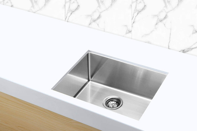 Kitchen Sink - Single Bowl 380 x 440 - PVD Brushed Nickel (SKU: MKSP-S380440-NK) by Meir