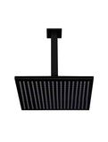 Square Ceiling Shower 300mm rose, 200mm dropper - Matte Black - MA0403