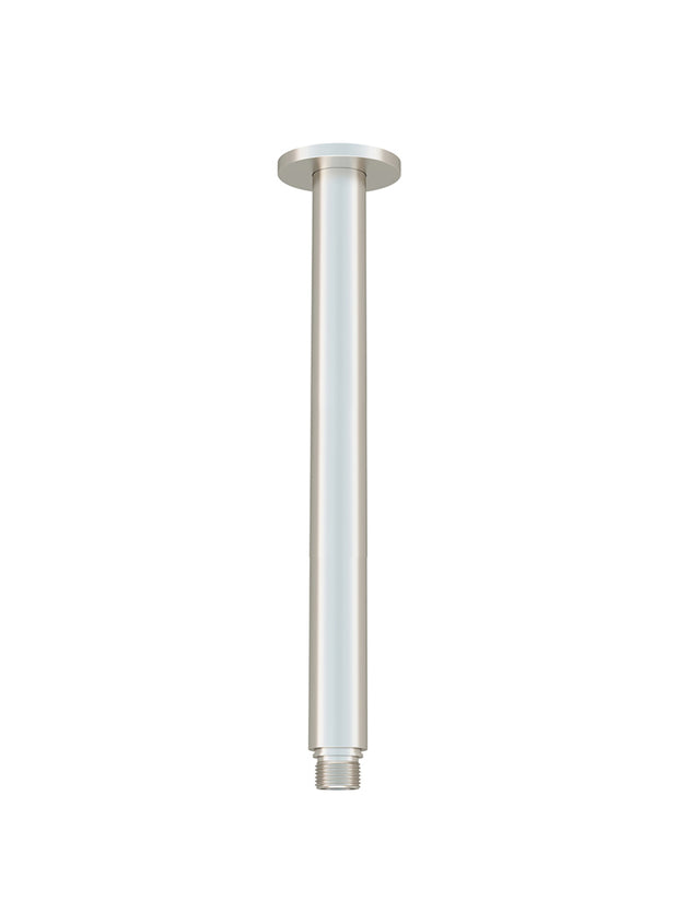 Round Ceiling Shower Arm 300mm - PVD Brushed Nickel (SKU: MA07-300-PVDBN) by Meir NZ