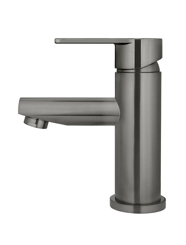 Round Paddle Basin Mixer - Shadow (SKU: MB02PD-PVDGM) by Meir NZ