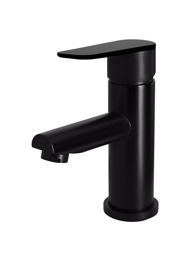 Round Paddle Basin Mixer - Matte Black (SKU: MB02PD) by Meir NZ