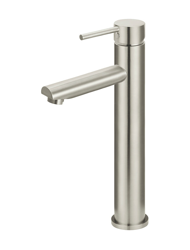Round Tall Basin Mixer - PVD Brushed Nickel (SKU: MB04-R2-PVDBN) by Meir NZ